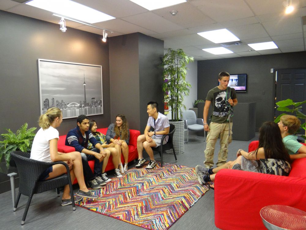 Access English Toronto - lounge with students